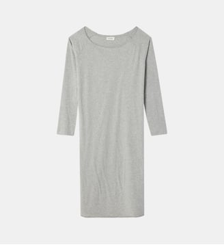 Robe droite en coton - American Vintage - Gris chine