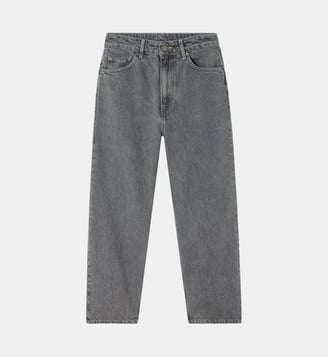 Jean droit signature en coton - American Vintage - Gris vintage