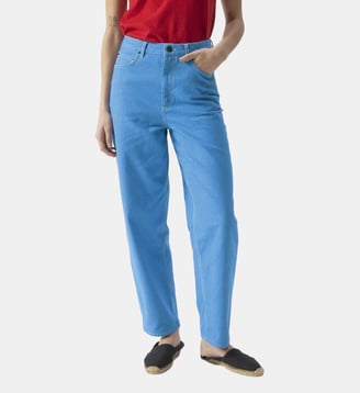 Jean droit en coton mélangé - American Vintage - Bleu denim
