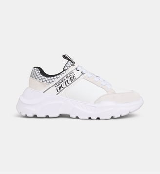 Baskets basses Fondo Speedtrack - Versace Jeans Couture - Blanc et gris