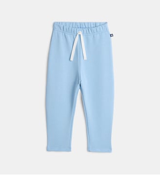 Jogging fuselé molletonné - Petit Bateau - Bleu ciel