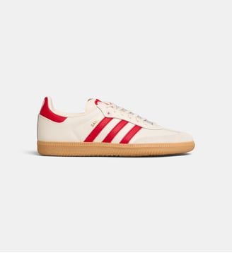 Baskets basses Samba OG en cuir - Adidas Originals - Blanc et rouge