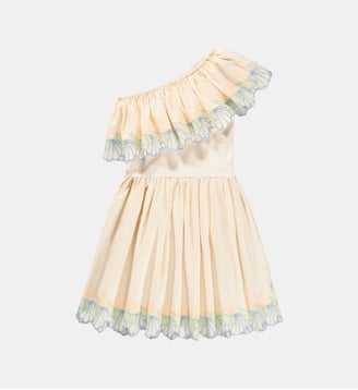 Robe longue broderie coquillage en coton - Molo - Ivoire