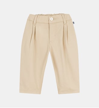 Pantalon droit en coton mélangé - Petit Bateau - Beige