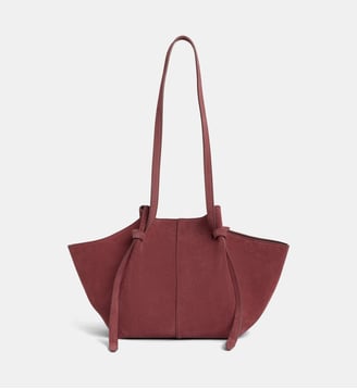 Sac à main medium Mochi en cuir suédé - Yuzefi - Bordeaux