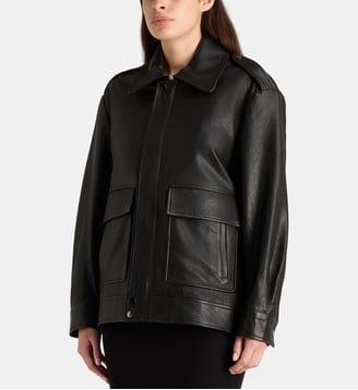 Blouson The It Girl Drey cuir - Nour Hammour - Black