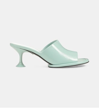 Mules à talons Orb en cuir verni - Sergio Rossi - Vert d'eau