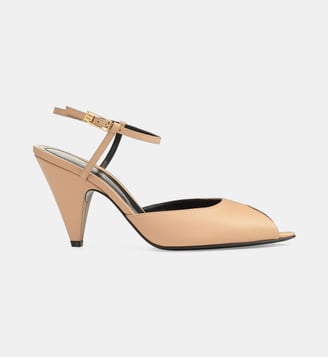 Sandales Beak à talon en cuir - Sergio Rossi - Beige