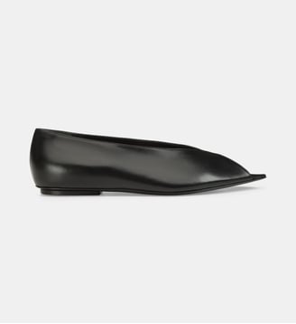 Ballerines Beak en cuir - Sergio Rossi - Black