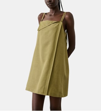 Robe Havana fluide et courte et bretelles - Soeur - Cardamome