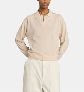 Pull col polo Fleming - Soeur - Rose poudré