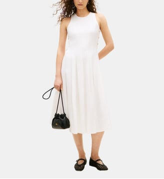 Robe mi longue évasée sans manches - Tommy Hilfiger - Blanc