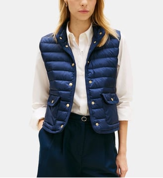 Doudoune sans manches droite effet matelassé - Tommy Hilfiger - Marine