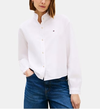 Chemise droite en coton - Tommy Hilfiger - Blanc