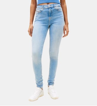 Jean Nora skinny coton stretch délavé - Tommy Hilfiger - Bleu clair