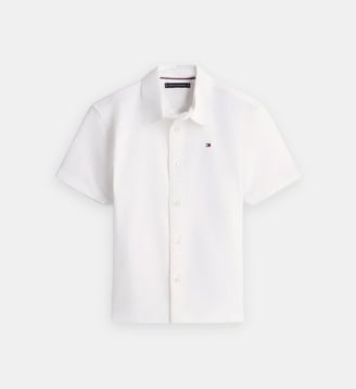 Chemisette droite signature col classique - Tommy Hilfiger - Blanc