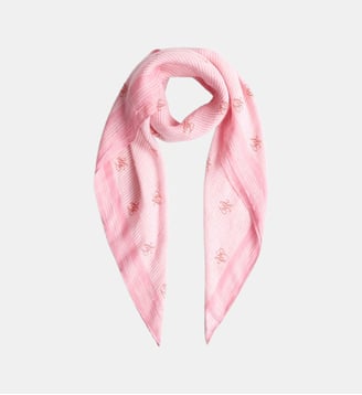 Foulard carré monogrammé - Tommy Hilfiger - Rose