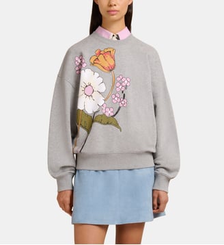 Sweat droit à imprimé - Marni - Gris