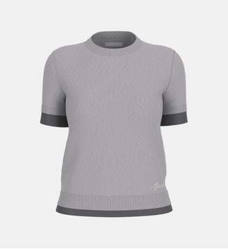 Pull droit en laine laine - Guess - Beige gris