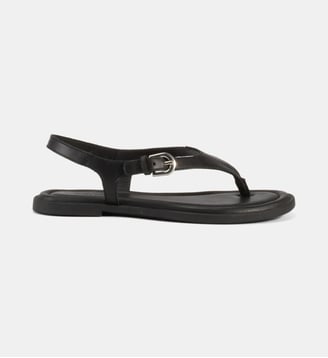 Sandales plates Zaida en cuir - Vagabond Shoemakers - Noir