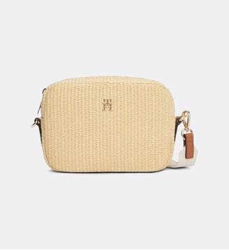 Sac popette Camera Bag imprimé signature - Tommy Hilfiger - Paille