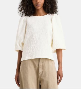 Blouse gaufrée Jet Cheetah  - By Bar Amsterdam - Off white