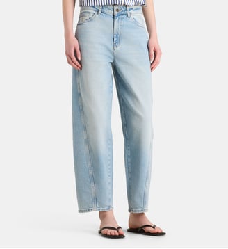 jean ample Begum coton bio mélangé  - By Bar Amsterdam - Bleu denim