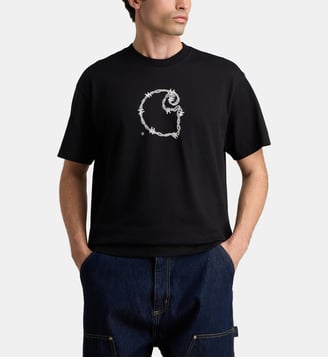 T-shirt droit Mc Barbwire en coton bio - Carhartt WIP - Noir