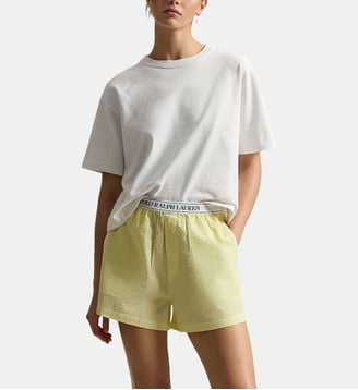 Short boxer seersucker - Polo Ralph Lauren - Jaune citron vert