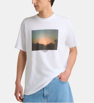 T-shirt droit Warm Views à imprimé en coton bio - Carhartt WIP - Blanc