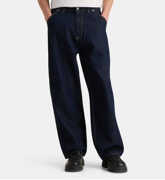 Baggy carpenter Belmont Martingale coton - Carhartt WIP - Bleu brut