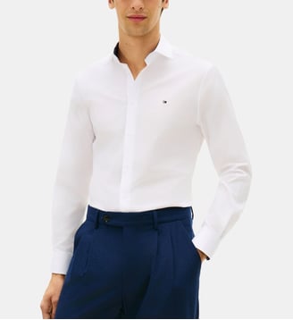Chemise droite col classique - Tommy Hilfiger - Blanc
