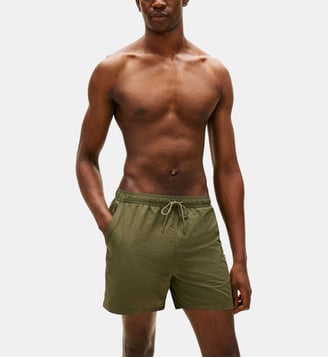 Short de bain droit signature - Tommy Hilfiger - Kaki