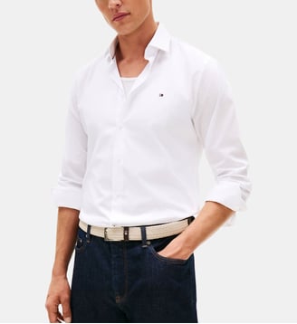Chemise droite col classique - Tommy Hilfiger - Blanc