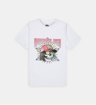 T-shirt droit à imprimé - Quiksilver - Blanc