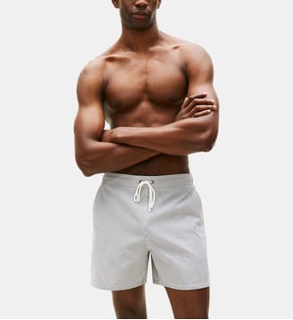 Short de bain à rayures - Tommy Hilfiger - Bleu et écru