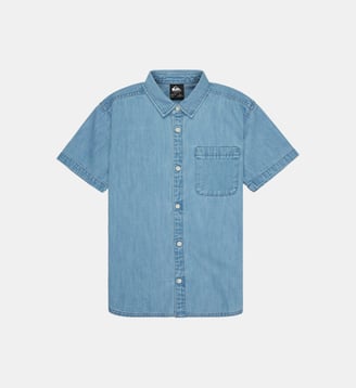 Chemisette droite signature - Quiksilver - Bleu denim