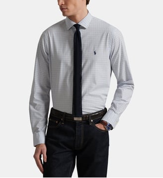 Chemise ajustée à carreaux en coton mélangé signature - Polo Ralph Lauren - Bleu et multicolore
