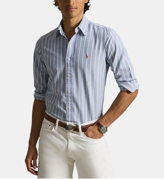 Chemise custom fit à rayures en coton Oxford - Polo Ralph Lauren - Multicolore