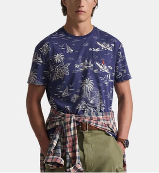 T-shirt Polo Bear Custom en coton signature - Polo Ralph Lauren - Bleu