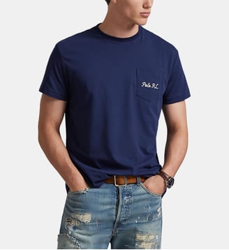 T-shirt Polo Bear Custom droit en coton signature - Polo Ralph Lauren - Bleu marine