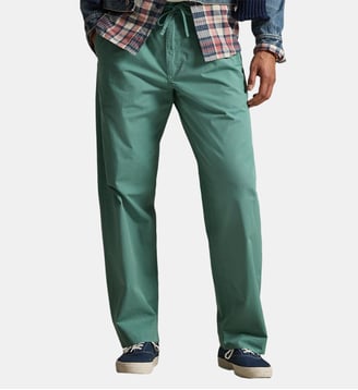 Pantalon droit signature en coton - Polo Ralph Lauren - Vert menthe