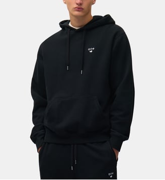 Hoodie droit coton signature et cœur - Arte - Noir