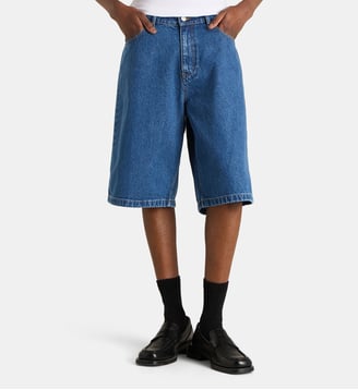 Bermuda oversized coton denim - Arte - Bleu denim