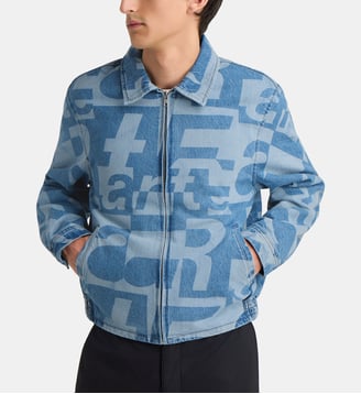 Veste ample Denim allover en coton - Arte - Bleu denim