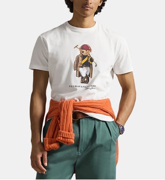 T-shirt Polo Bear Custom ajusté avec imprimé  - Polo Ralph Lauren - Blanc