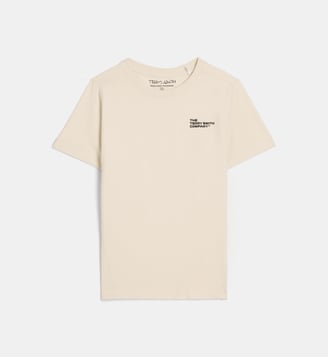 T-shirt Company signature en coton mélangé - Teddy Smith - Crème