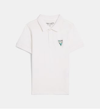 Polo P-Lary signature en coton - Teddy Smith - Blanc