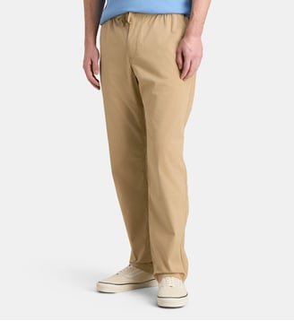 Pantalon cordon droit en coton seersucker mélangé - Polo Ralph Lauren - Beige