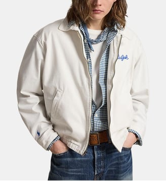 Blouson droit Polo Country en coton fermeture zippée - Polo Ralph Lauren - Blanc